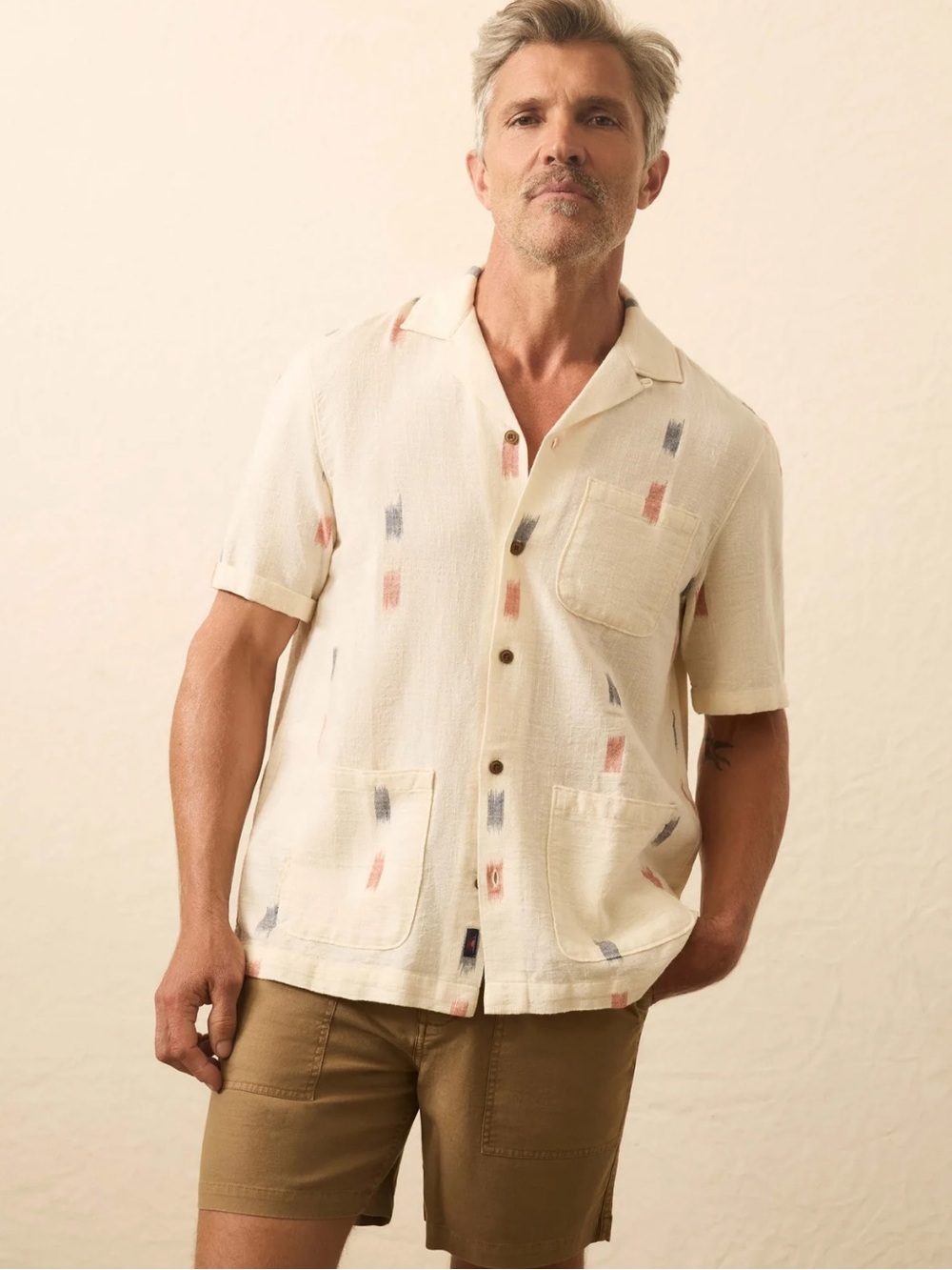 Faherty Short-Sleeve Ikat Shirt - Cedar Lake Ikat XXL